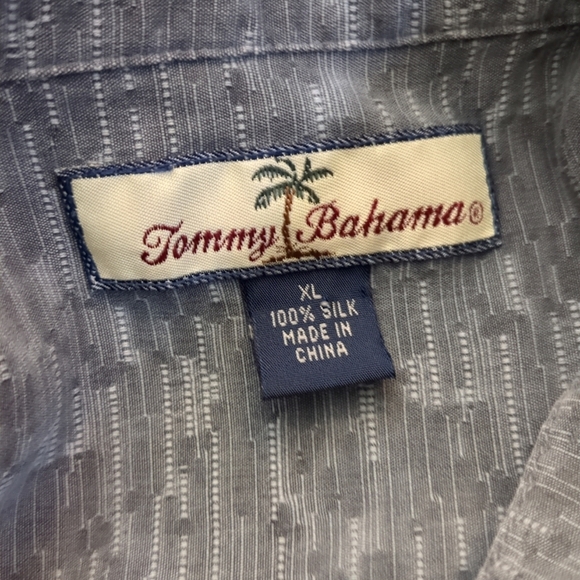 Tommy Bahama Shirt Mens XL 100% Silk Button Down Short Sleeve Beach Preppy - Picture 8 of 9